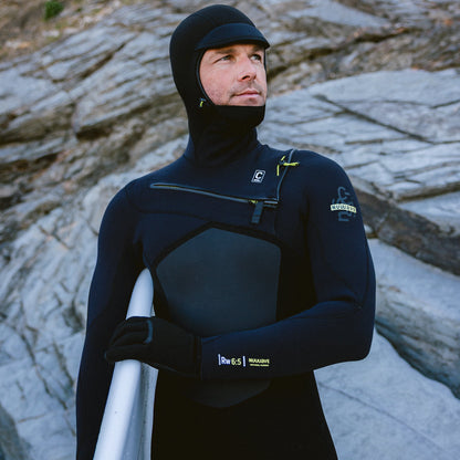 C-Skins NuWave ReWired 6/5mm Mens GBS Hooded Winter Wetsuit 2026 - Black / Lime