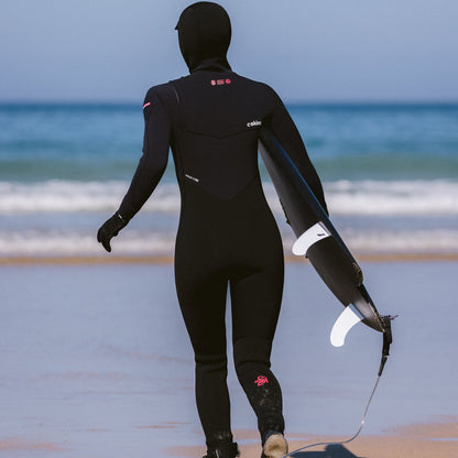 C-Skins NuWave ReWired 6/5mm Womens GBS Hooded Winter Wetsuit 2026 - Black / Rose