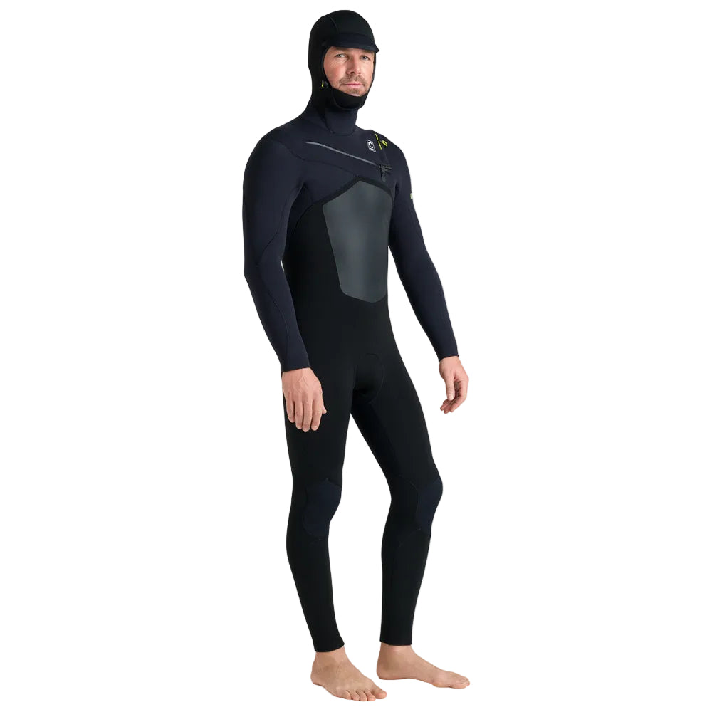 C-Skins NuWave ReWired 6/5mm Mens GBS Hooded Winter Wetsuit 2026 - Black / Lime