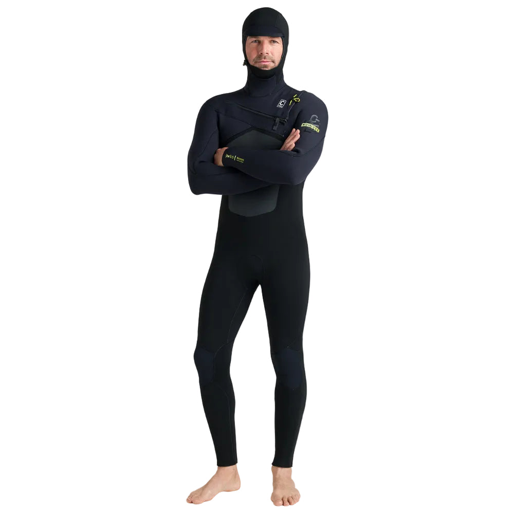 C-Skins NuWave ReWired 6/5mm Mens GBS Hooded Winter Wetsuit 2026 - Black / Lime