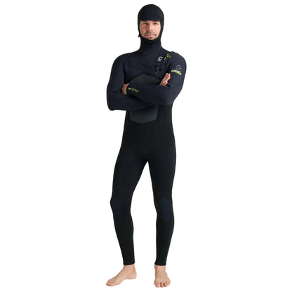 C-Skins NuWave ReWired 6/5mm Mens GBS Hooded Winter Wetsuit 2026 - Black / Lime