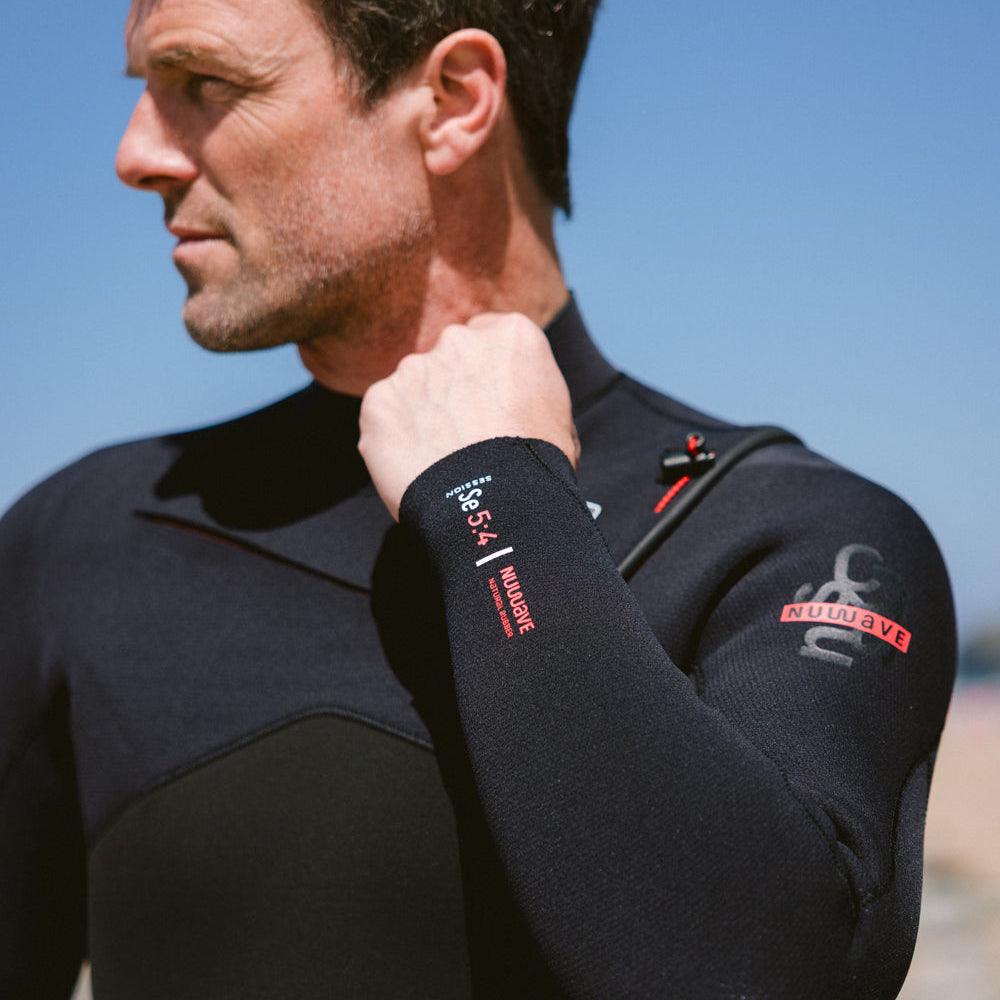C-Skins NuWave Session 5/4/3mm Mens GBS Chest Zip Winter Wetsuit 2026 - Black / Red