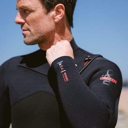 C-Skins NuWave Session 5/4/3mm Mens GBS Chest Zip Winter Wetsuit 2026 - Black / Red