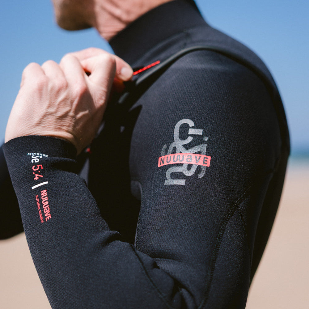 C-Skins NuWave Session 5/4/3mm Mens GBS Chest Zip Winter Wetsuit 2026 - Black / Red