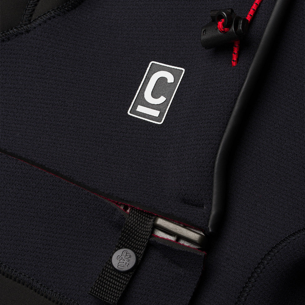 C-Skins NuWave Session 5/4/3mm Mens GBS Chest Zip Winter Wetsuit 2026 - Black / Red