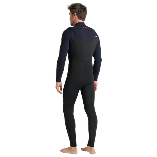 C-Skins NuWave Session 5/4/3mm Mens GBS Chest Zip Winter Wetsuit 2026 - Black / Red