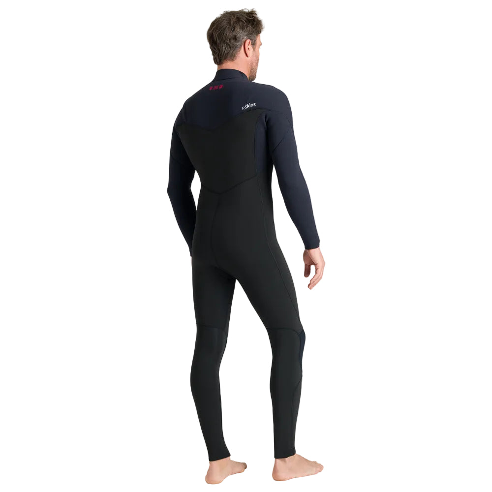 C-Skins NuWave Session 5/4/3mm Mens GBS Chest Zip Winter Wetsuit 2026 - Black / Red