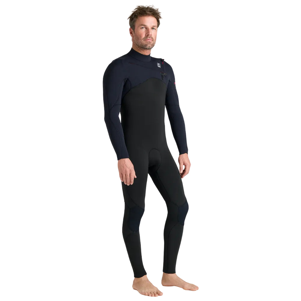 C-Skins NuWave Session 5/4/3mm Mens GBS Chest Zip Winter Wetsuit 2026 - Black / Red