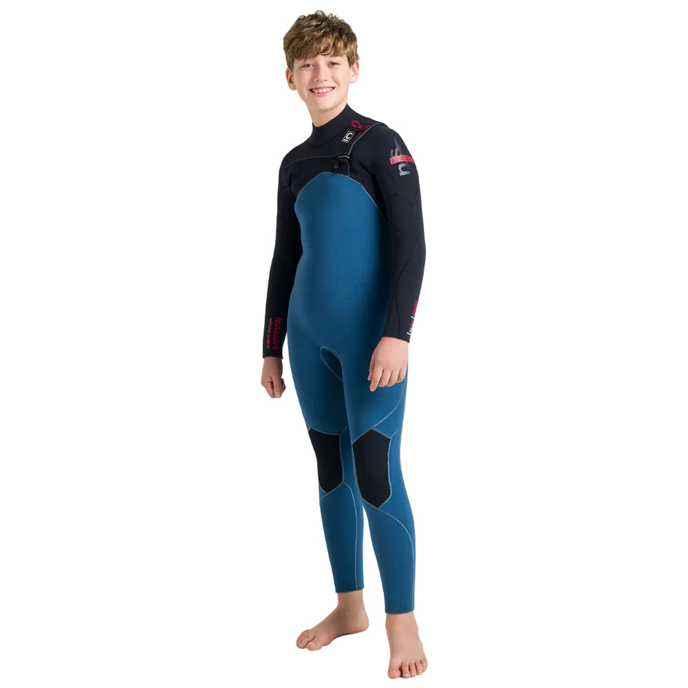 C-Skins NuWave Session 5/4mm Junior GBS Chest Zip Winter Wetsuit 2026 - Legion Blue / Black / Red