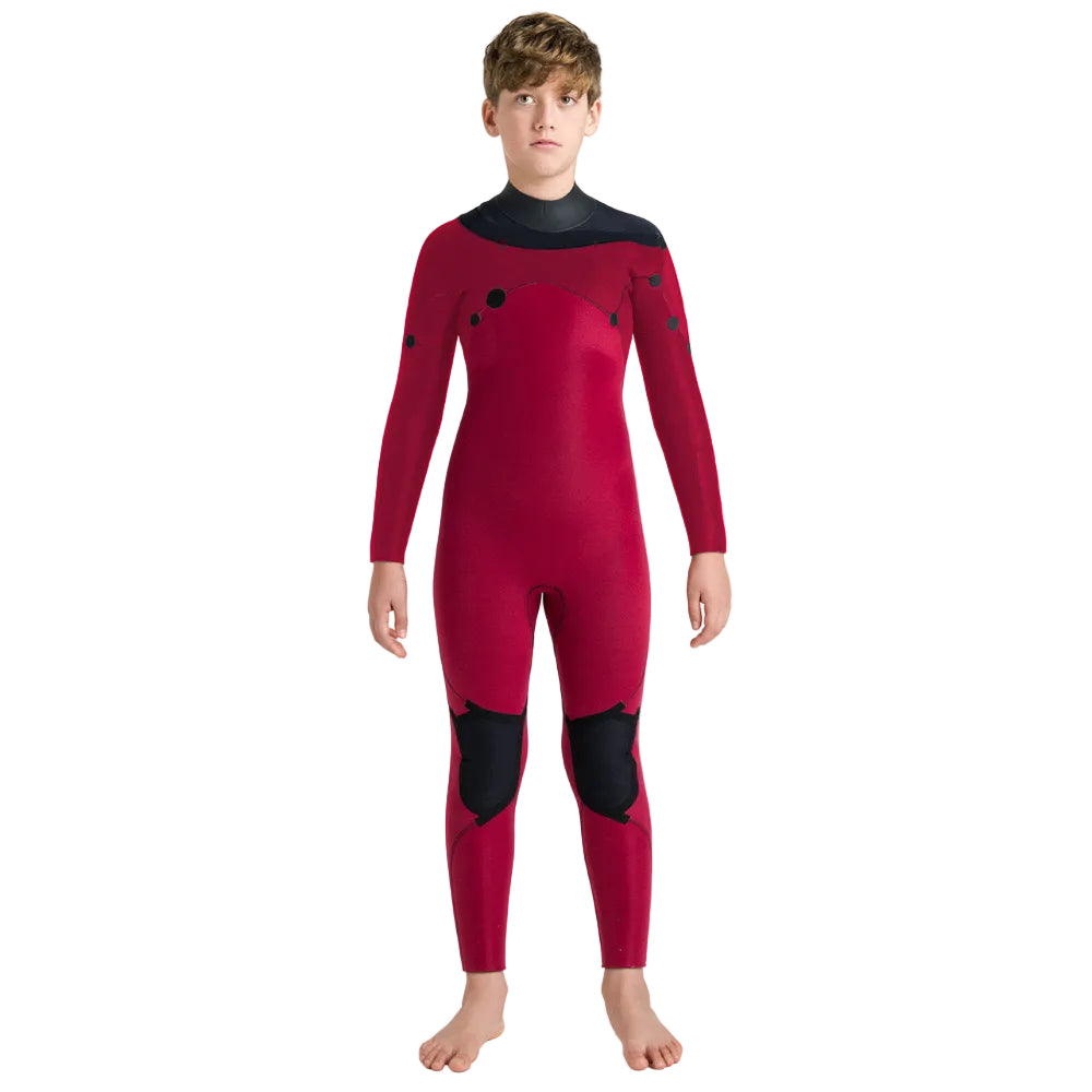 C-Skins NuWave Session 5/4mm Junior GBS Chest Zip Winter Wetsuit 2026 - Legion Blue / Black / Red
