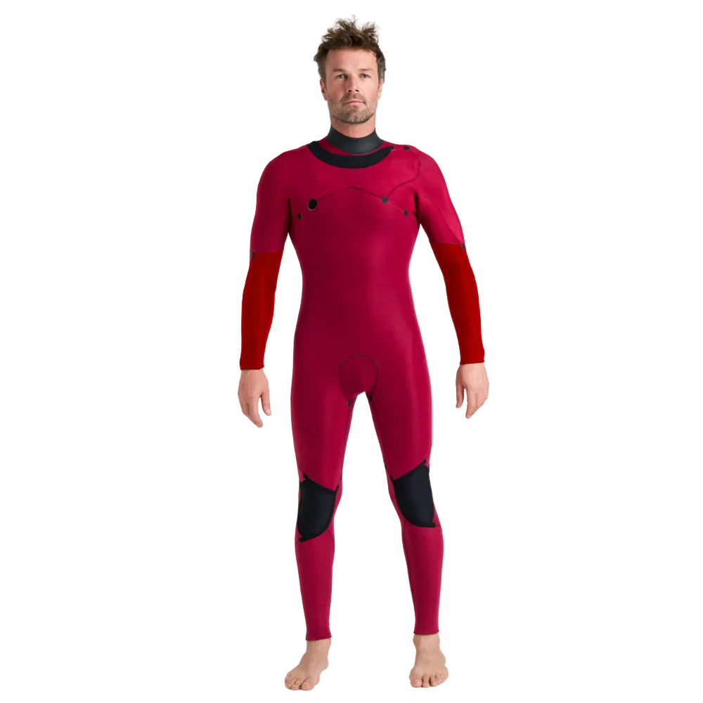 C-Skins NuWave Session 5/4/3mm Mens GBS Chest Zip Winter Wetsuit 2026 - Black / Red