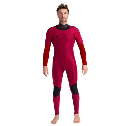 C-Skins NuWave Session 5/4/3mm Mens GBS Chest Zip Winter Wetsuit 2026 - Black / Red