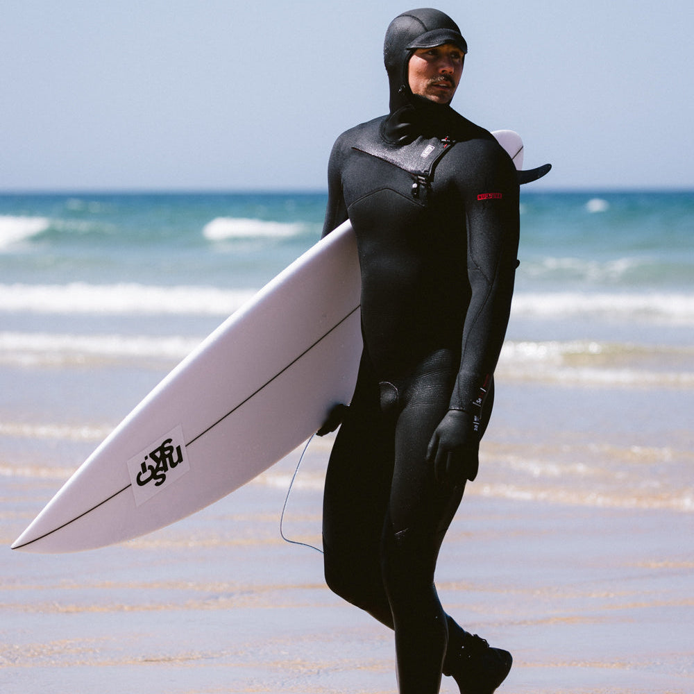 C-Skins NuWave Session 5/4/3mm Mens GBS Hooded Winter Wetsuit 2026 - Black / Red