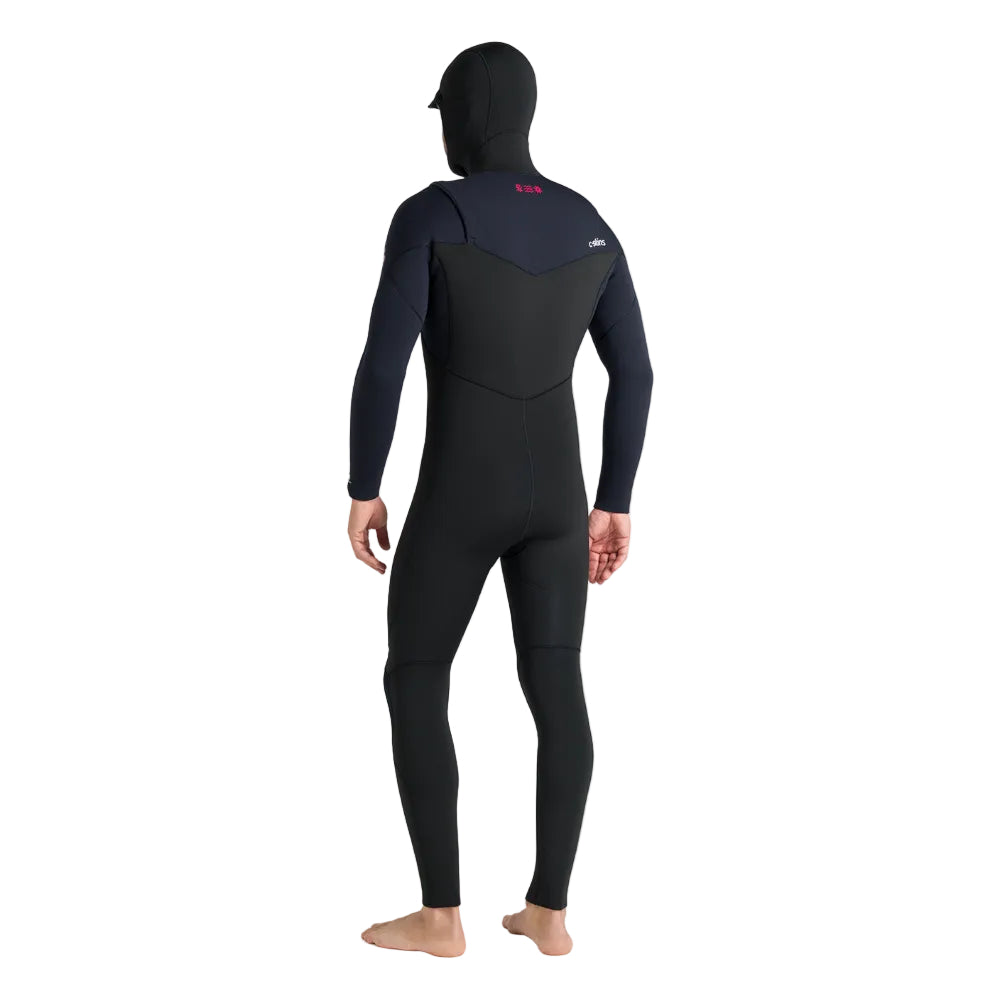 C-Skins NuWave Session 5/4/3mm Mens GBS Hooded Winter Wetsuit 2026 - Black / Red