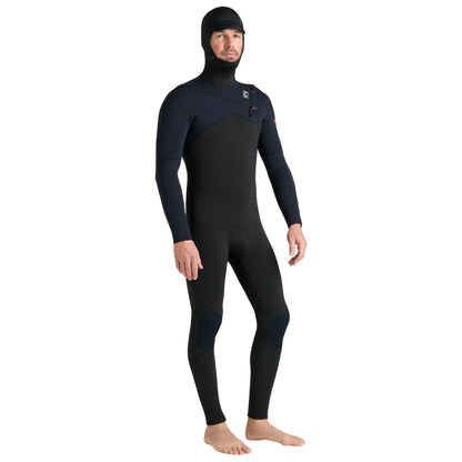C-Skins NuWave Session 5/4/3mm Mens GBS Hooded Winter Wetsuit 2026 - Black / Red