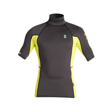 C-Skins NuWave Rash X Mens SS Vest - Anthracite / Lime
