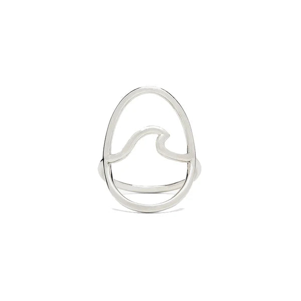 Pura Vida Silver Large Wave Ring