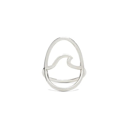 Pura Vida Silver Large Wave Ring