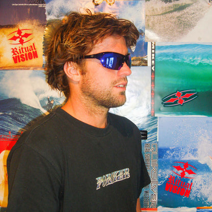 Ritual Vision Break & Enter Sunglasses – Polished Black / Reflective Blue
