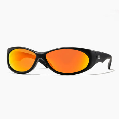Ritual Vision Demon Speed Polarised Sunglasses - Matte Black / Reflective Orange