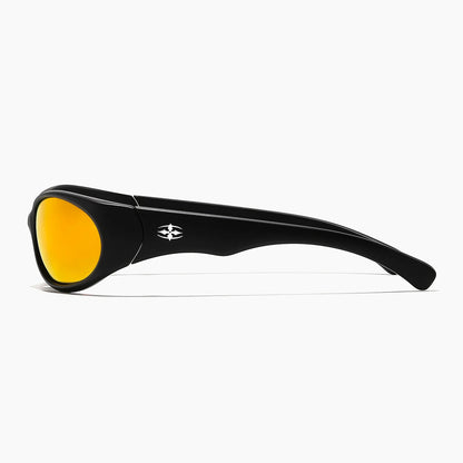 Ritual Vision Demon Speed Polarised Sunglasses - Matte Black / Reflective Orange