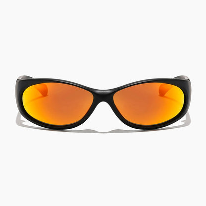 Ritual Vision Demon Speed Polarised Sunglasses - Matte Black / Reflective Orange
