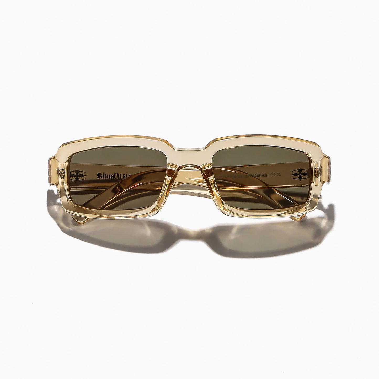 Ritual Vision Interceptor Polarised Sunglasses - Stone Crystal / Olive