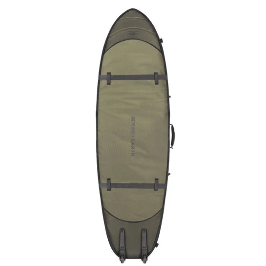 Ocean & Earth Hypa 10mm Fish / Short Wheeled 3 Board Bag - Black