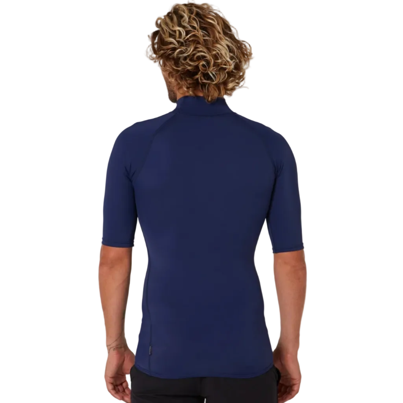 Ocean & Earth Script Men's Short Sleeve Rash Shirt - Midnight Ink