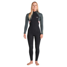 C-Skins NuWave Element 3/2mm Womens FL Back Zip Wetsuit 2026 - Black/Forest Green/Rose