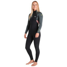 C-Skins NuWave Element 3/2mm Womens FL Back Zip Wetsuit 2026 - Black/Forest Green/Rose
