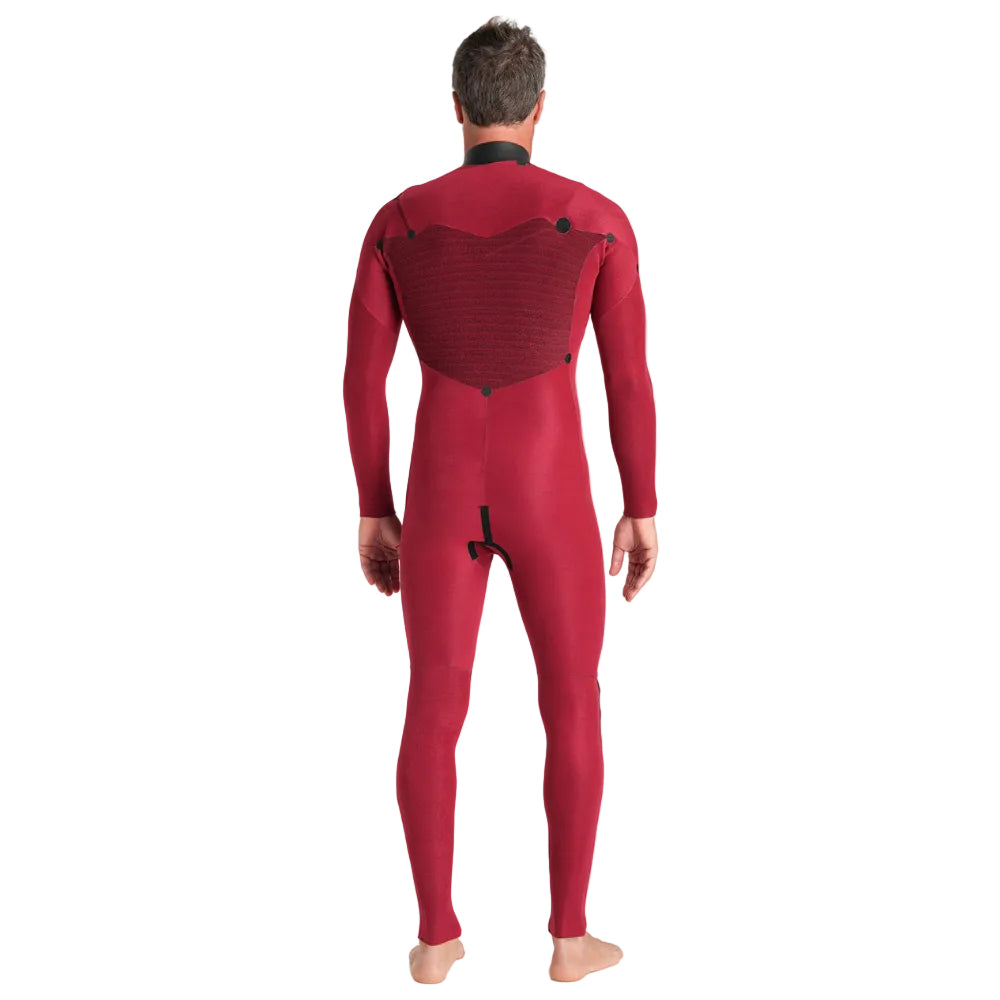 C-Skins NuWave Session 3/2mm Mens GBS Chest Zip Summer Wetsuit 2026 - Black/Steel Blue X /Lime