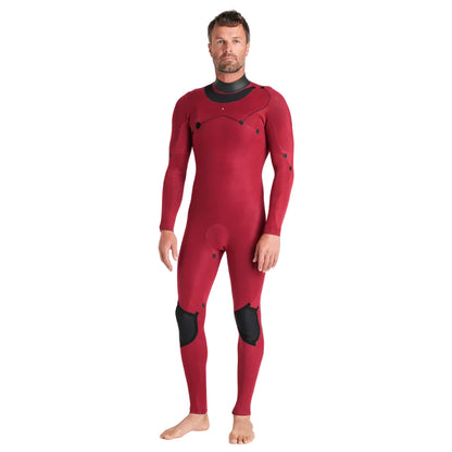 C-Skins NuWave Session 3/2mm Mens GBS Chest Zip Summer Wetsuit 2026 - Black/Steel Blue X /Lime