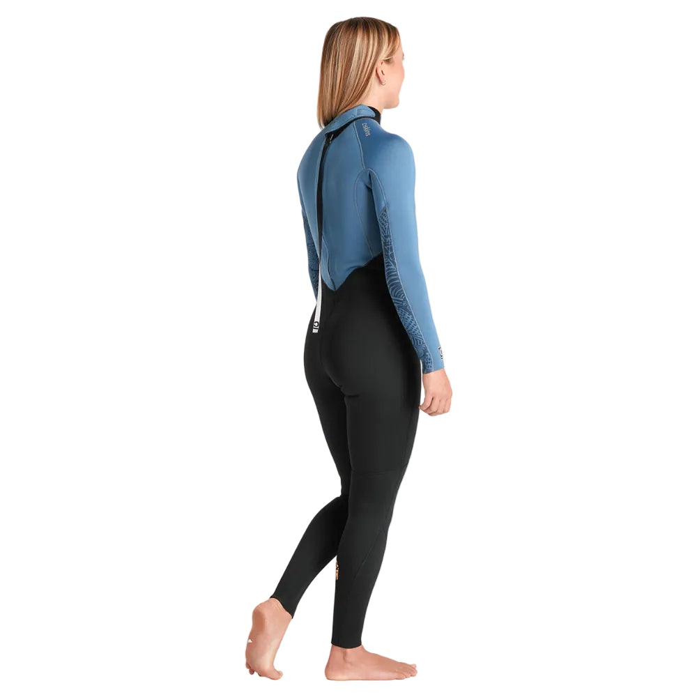 C-Skins NuWave Surflite 3/2mm Womens GBS Back Zip Steamer 2026 - Black/Steel Blue