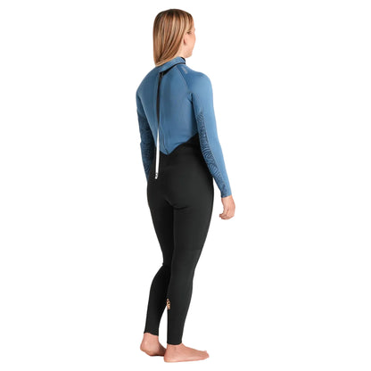 C-Skins NuWave Surflite 3/2mm Womens GBS Back Zip Steamer 2026 - Black/Steel Blue