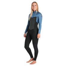 C-Skins NuWave Surflite 3/2mm Womens GBS Back Zip Summer Wetsuit 2026 - Black/Steel Blue