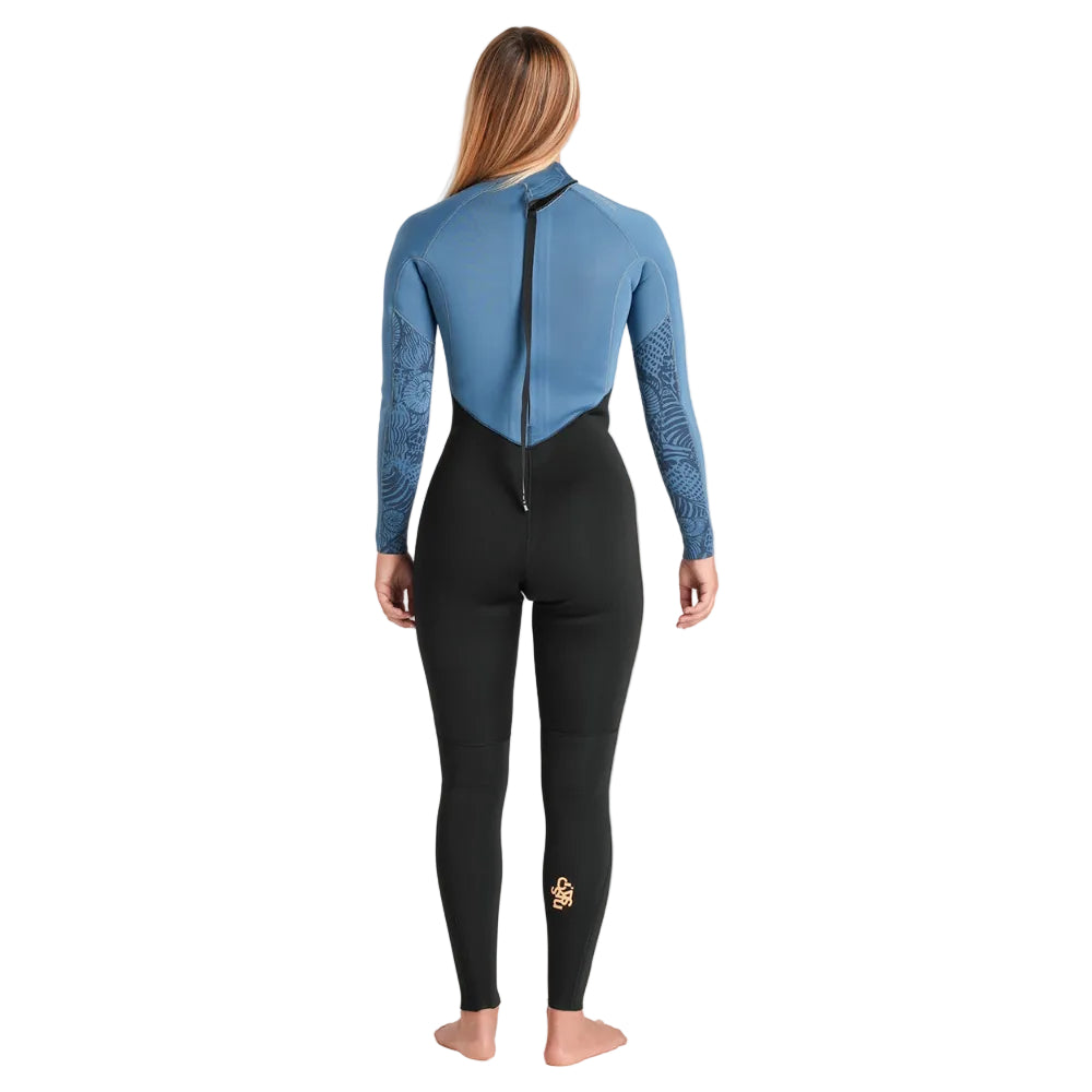 C-Skins NuWave Surflite 3/2mm Womens GBS Back Zip Steamer 2026 - Black/Steel Blue