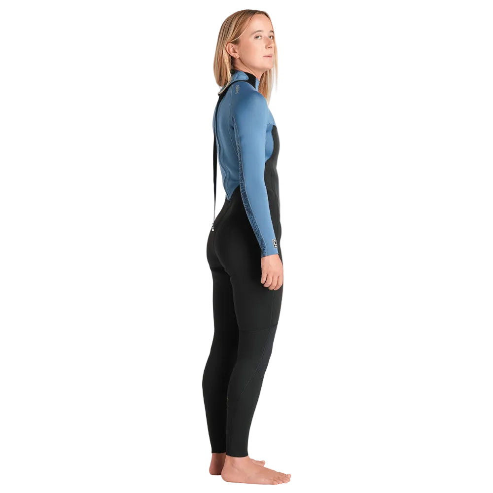 C-Skins NuWave Surflite 3/2mm Womens GBS Back Zip Steamer 2026 - Black/Steel Blue