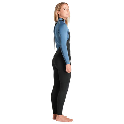 C-Skins NuWave Surflite 3/2mm Womens GBS Back Zip Steamer 2026 - Black/Steel Blue