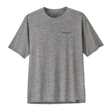 Patagonia Men's Capilene Cool Daily Waters Graphic Shirt - Boardshort Logo Abalone Blue: Feather Grey