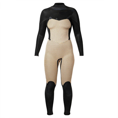 Xcel Comp 4/3mm Chest Zip Womens Wetsuit - Black/Black Palm Print