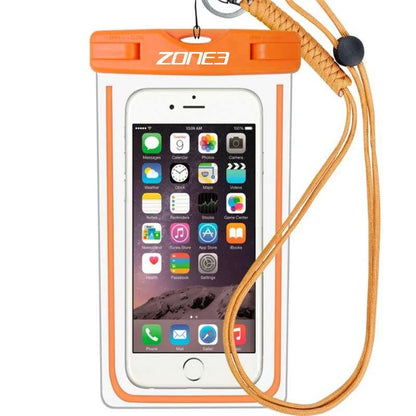 ZONE3 Waterproof Phone Pouch - Transparent/Orange