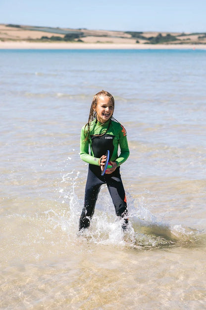 C Skins Legend 4/3mm GBS Kids Wetsuit - Slate Navy / Lime