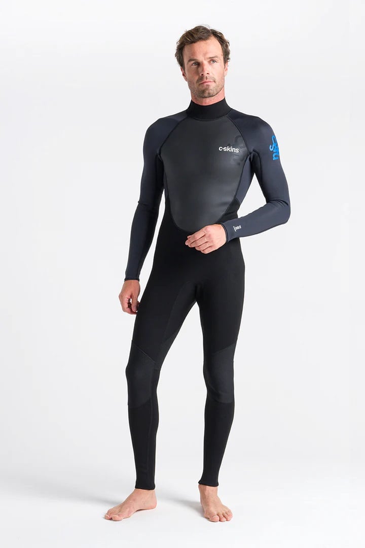 C Skins Element 3/2mm Men's Summer Wetsuit 2025 - Black/Anthracite/Cyan