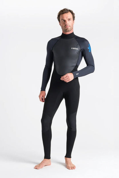 C Skins Element 3/2mm Men's Summer Wetsuit 2025 - Black/Anthracite/Cyan