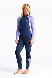 C Skins Surflite 3/2mm Back Zip Women's Wetsuit 2024 - Bluestone / Lilac