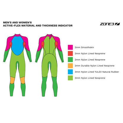 ZONE3 Men's Active-Flex Swim Wetsuit 2026 - Black