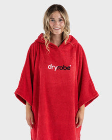 Dryrobe Organic Cotton Short Sleeve Towel Robe in Red