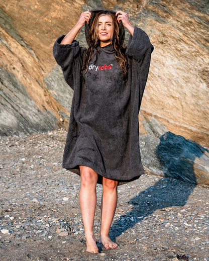 Dryrobe Organic Cotton Changing Towel Robe - Slate Grey