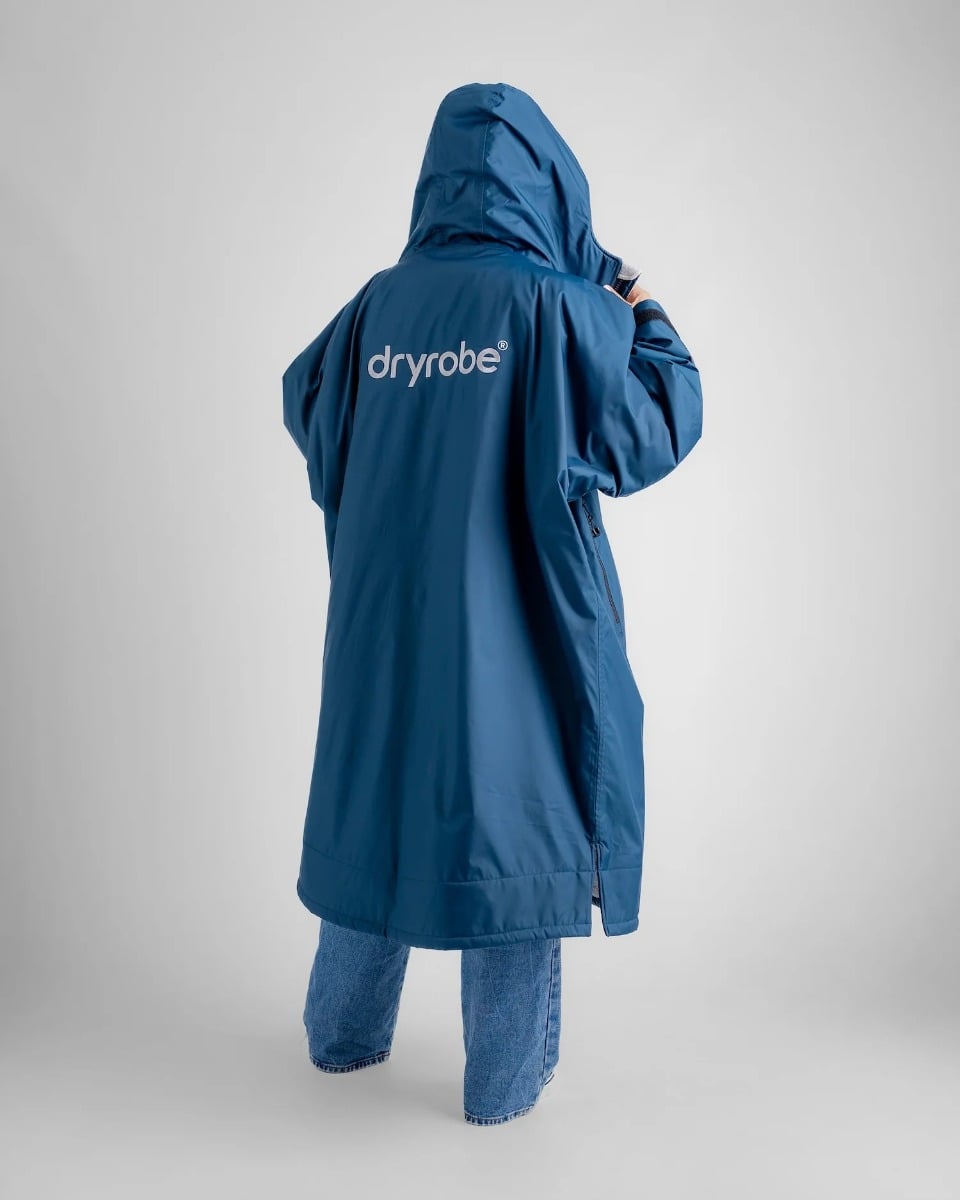 Dryrobe Advance Long Sleeve Changing Robe - Deep Sea Blue / Sand Camo